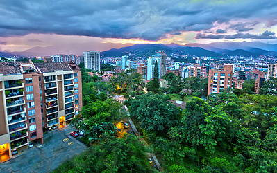 Apartment buildings in Medellin, Colombia
