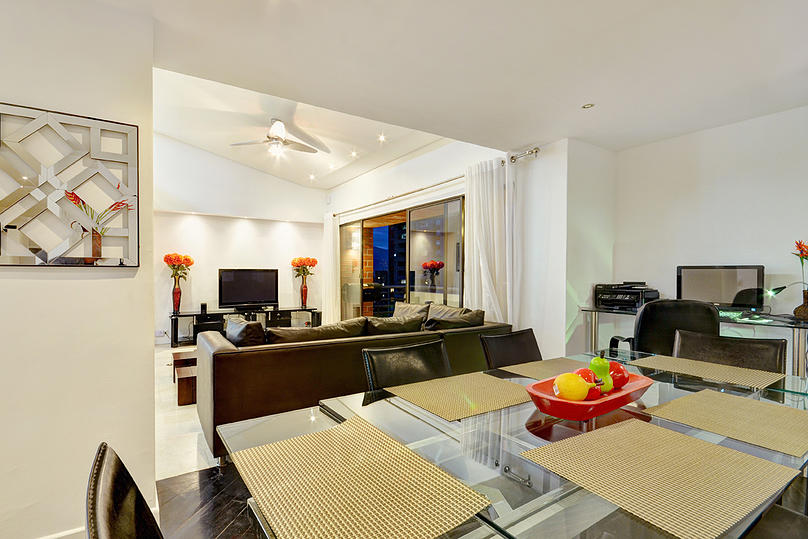 dining table in Medellin apartment for sale