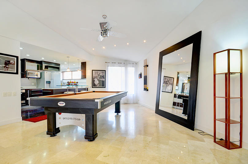 San Marino Pool table in Medellin apartment for rent
