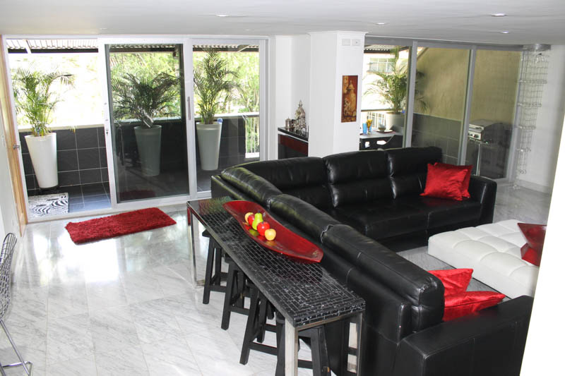 Luxury Living Room in Medellin Apartment for Rent