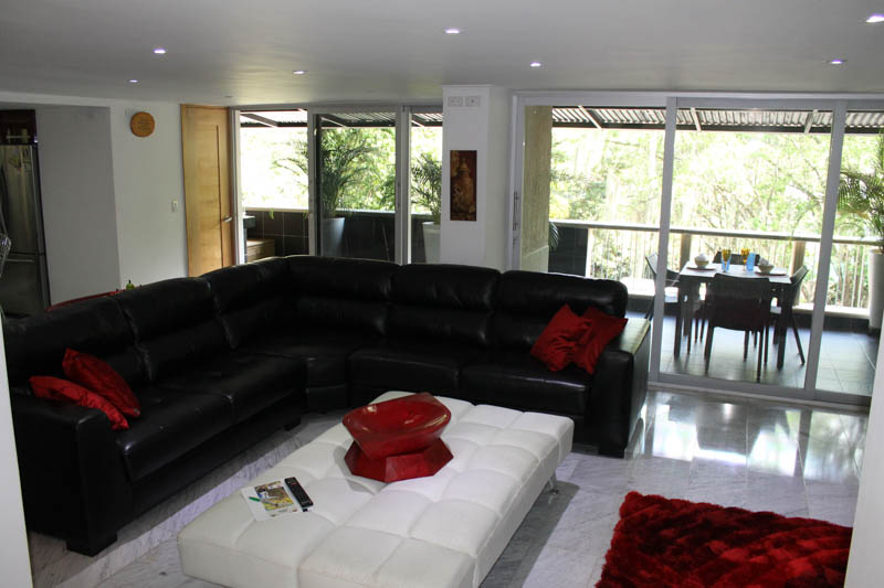 Luxury Living Room in Medellin Apartment for Rent