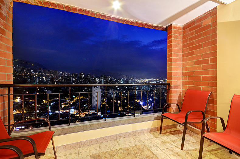 San Pedro balcony in Medellin apartment for rent