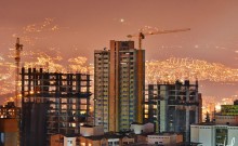 medellin construction panorama view