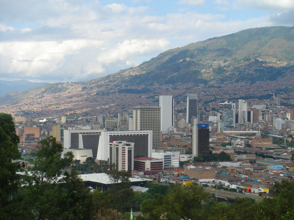 A view of the city from above.